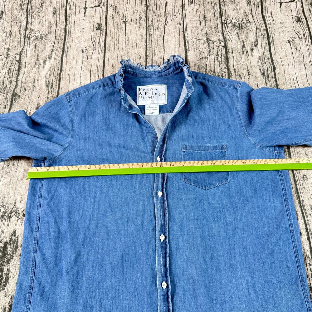 Frank & Eileen Mary Mini Dress Size XL Vintage Stonewashed Indigo Denim Blue - Picture 10 of 12